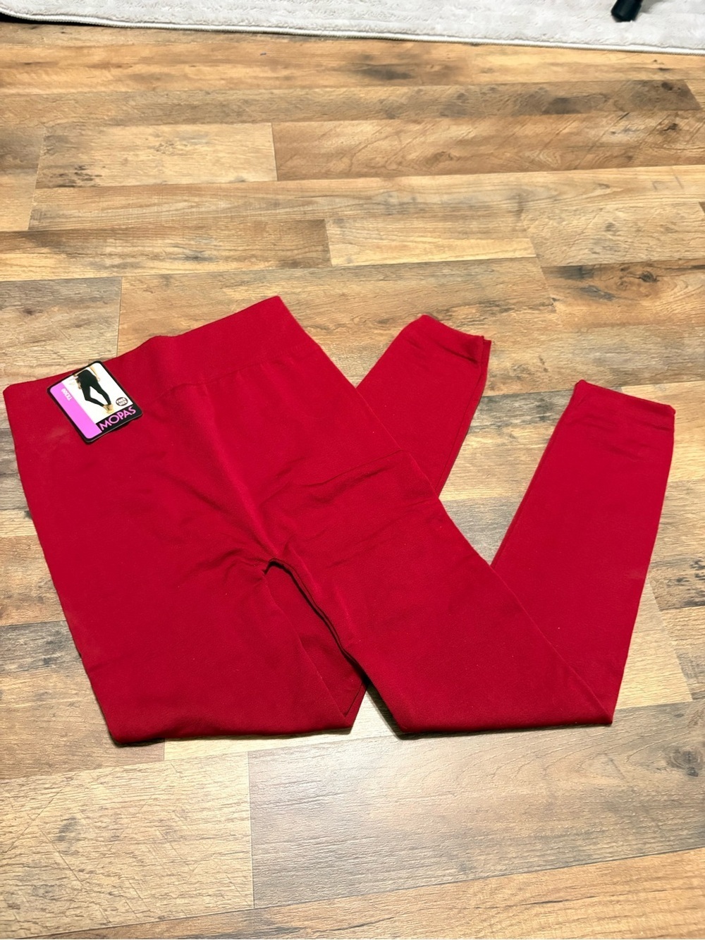 MOPAS Red Fleece-Lined Leggings TX300 – Free Size (One Size)